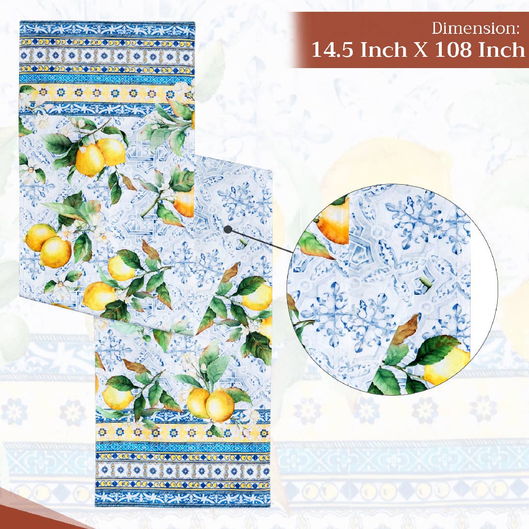 Double Sided Citrus Table Runner | Maison d'Hermine