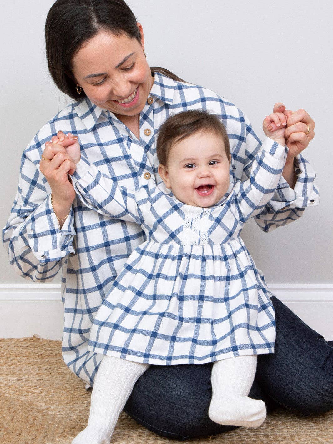 Blue Check Dress with Bloomers | Kite Clothing UK