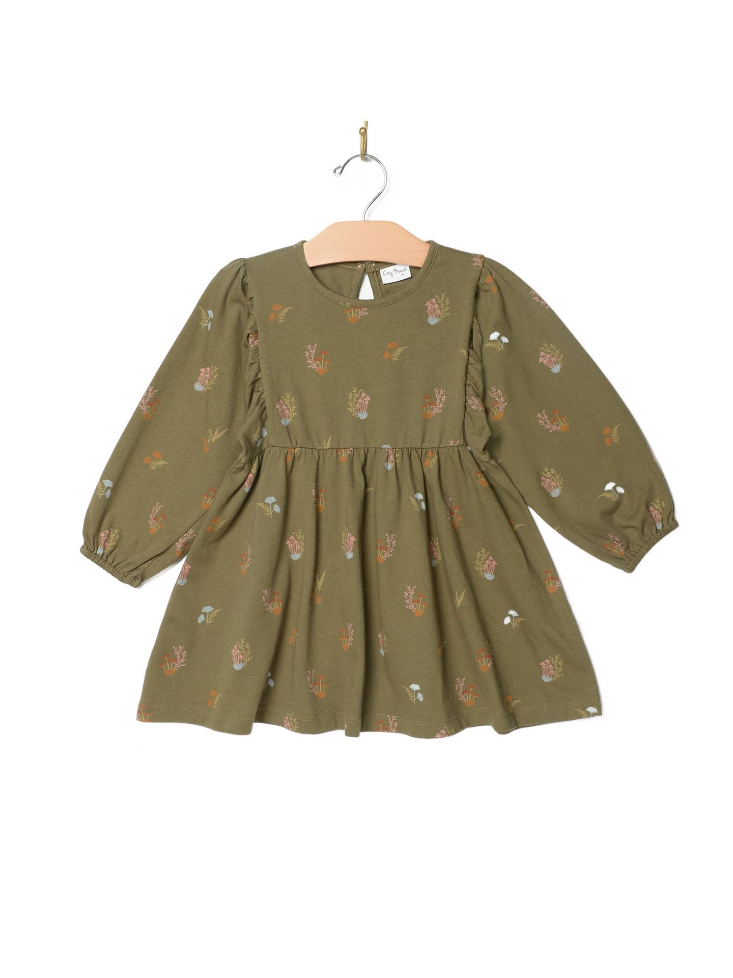 Lichen Mushrooms Puff Sleeve Dress | City Mouse Studio