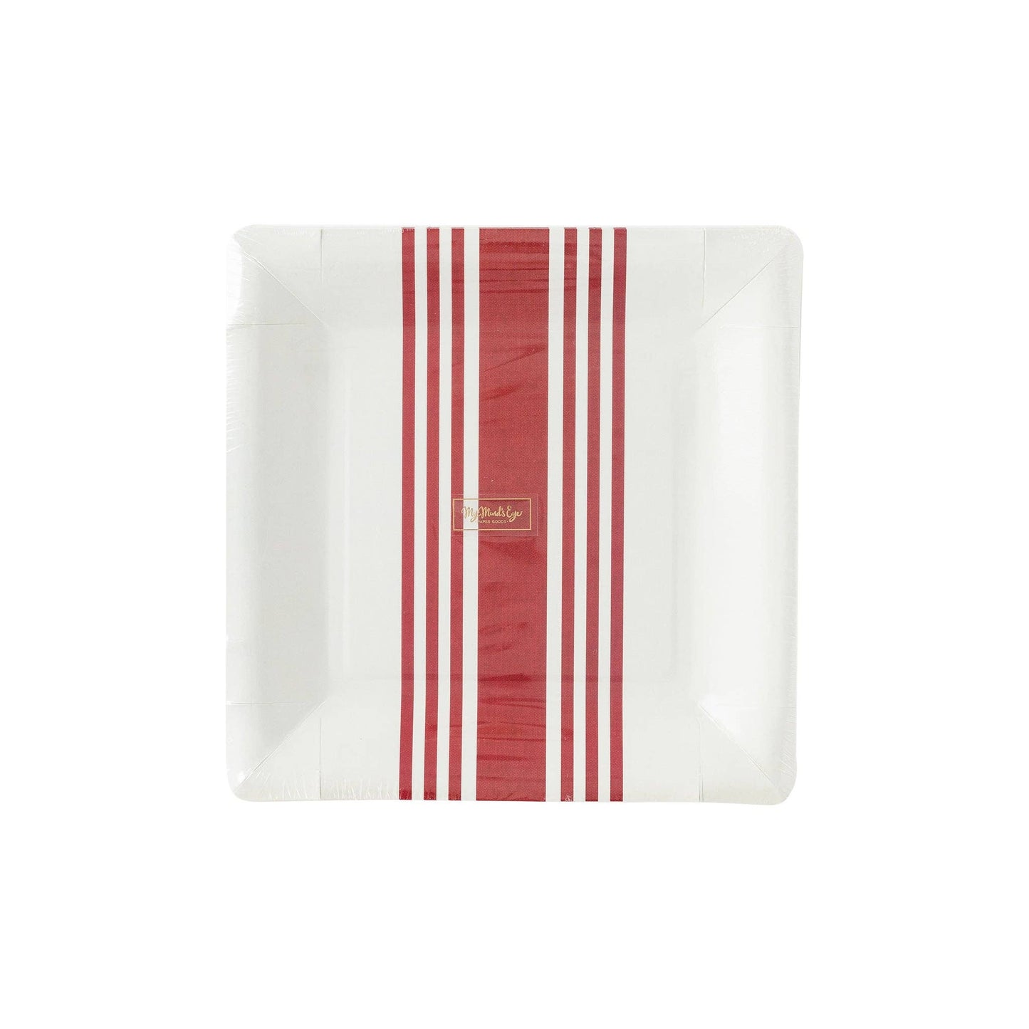 Red Striped Plates | My Mind's Eye