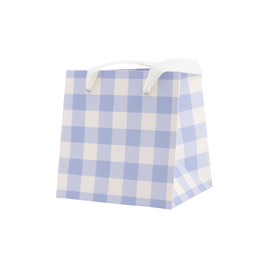 Periwinkle Gingham Gift Bag Set | My Mind's Eye