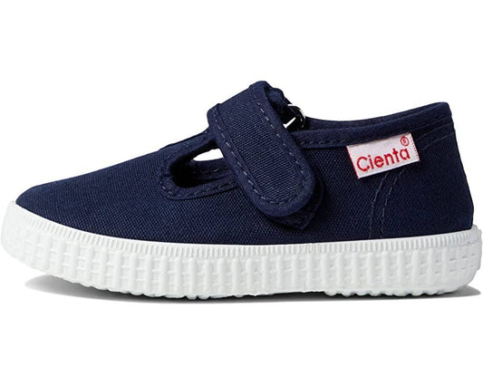 Velcro T-Strap - Navy | Cienta Shoes