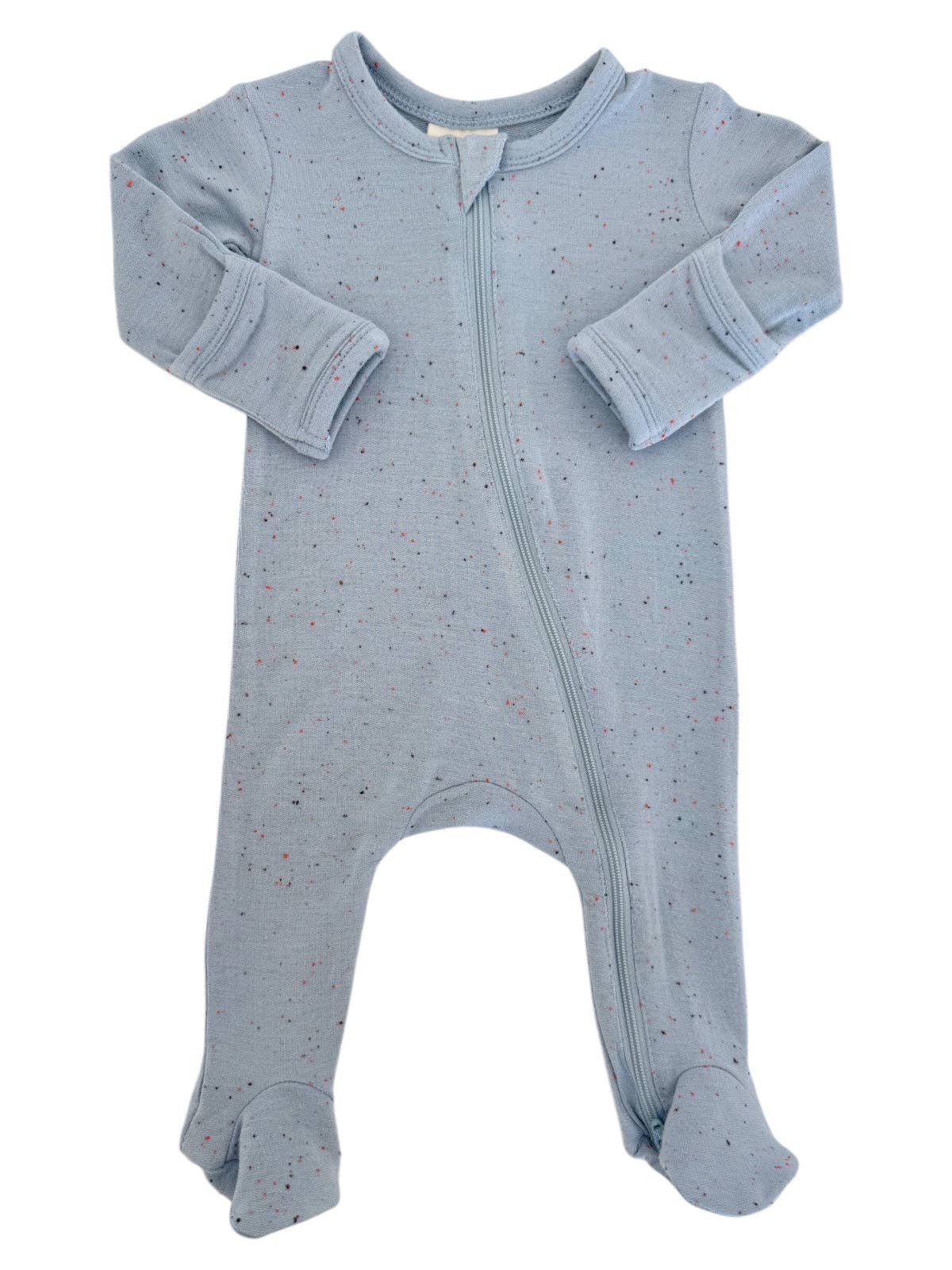 Glacier Speckle Zip Footie | Siix Collection