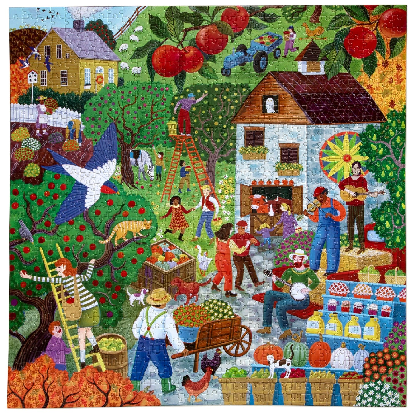 Fall Apple Picking Puzzle (1000 Piece) | Eeboo