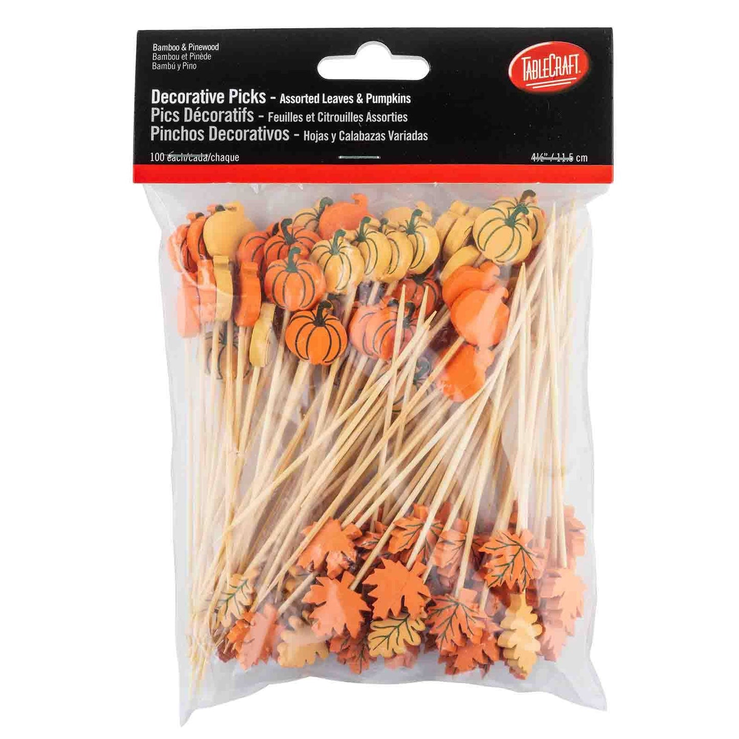 Leaves & Pumpkins Decorative Picks - 4.5" | TableCraft