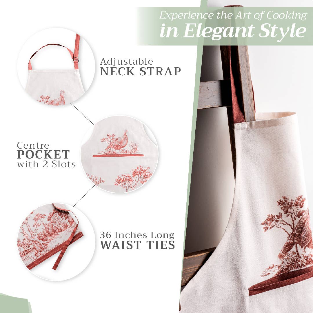 Holy Jouy - Brown Cotton Apron | Maison d'Hermine