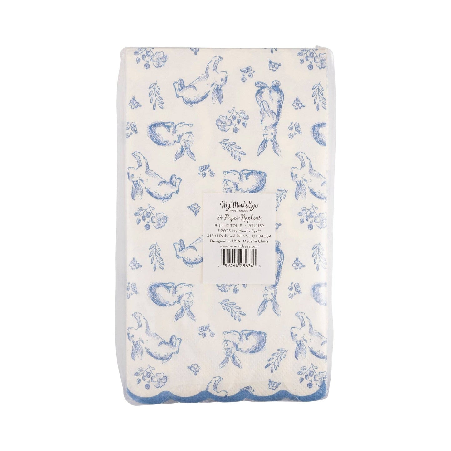 Bunny Toile Guest Napkin | My Mind's Eye