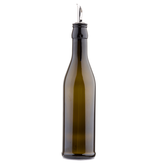 Dark Green Glass Bottle with Pourer | TableCraft