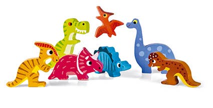 Dinosaurs Chunky Puzzle (7 Stand-Alone Pieces) | Janod