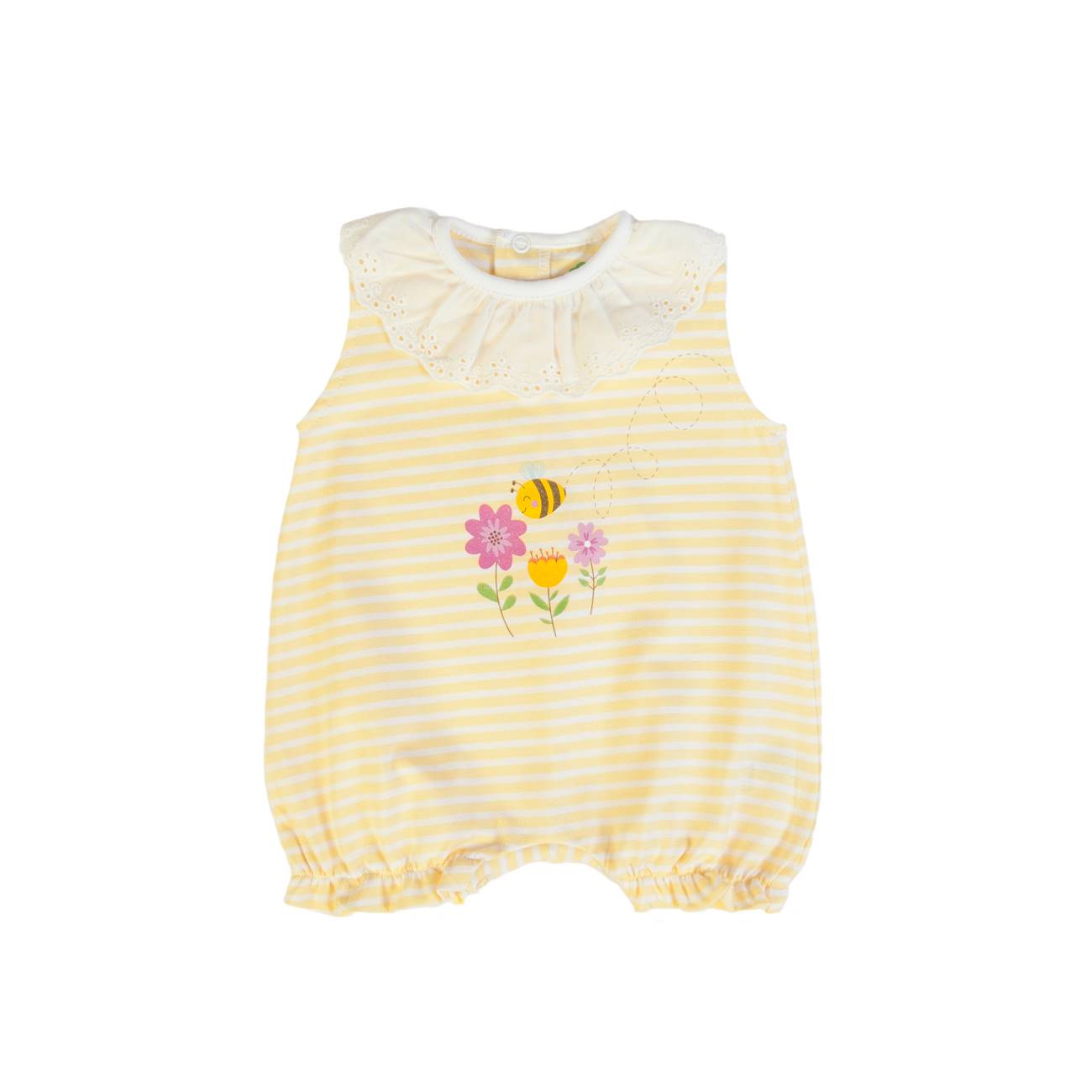 Yellow Bee Bubble Romper | FS Baby