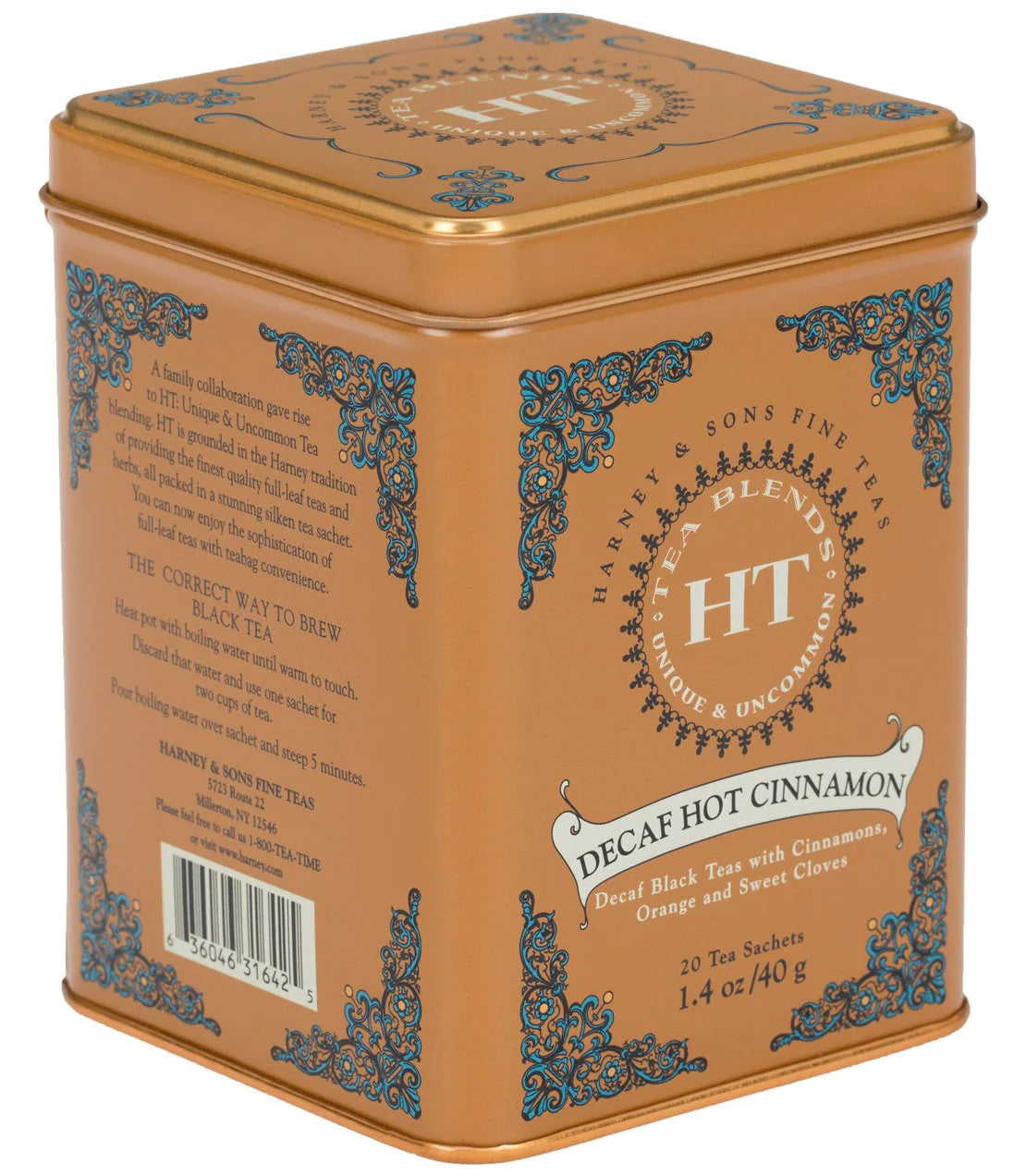 Decaf Hot Cinnamon Spice Black Tea (20 Sachets) | Harney & Sons