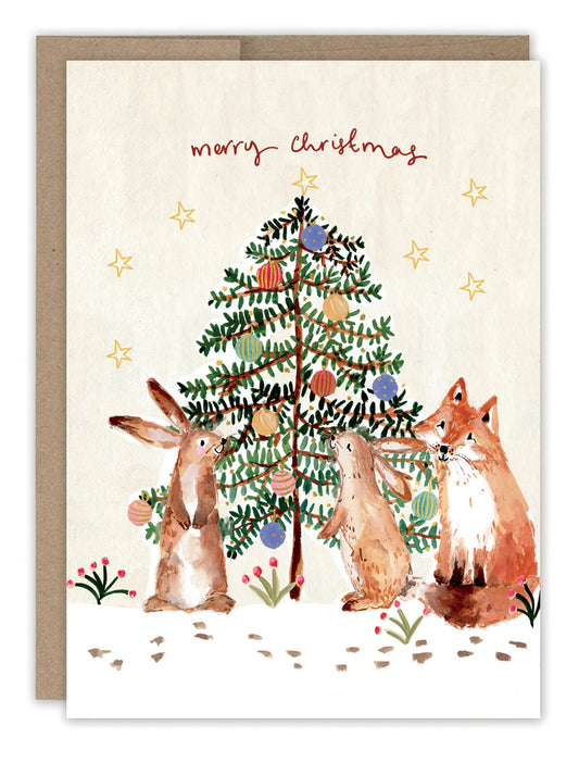 Fox & Bunny Christmas Boxed Card Set | Biely & Shoaf