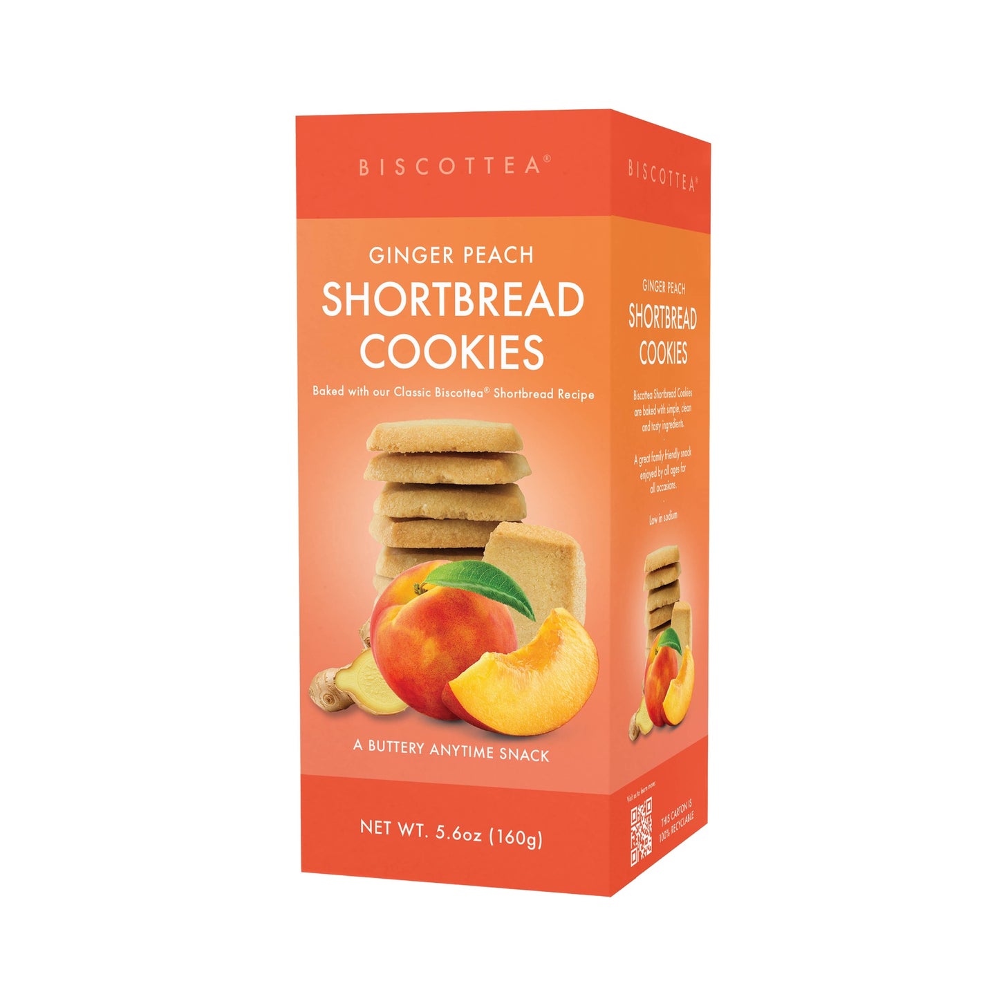 Ginger Peach Shortbread | Biscottea Baking Co.