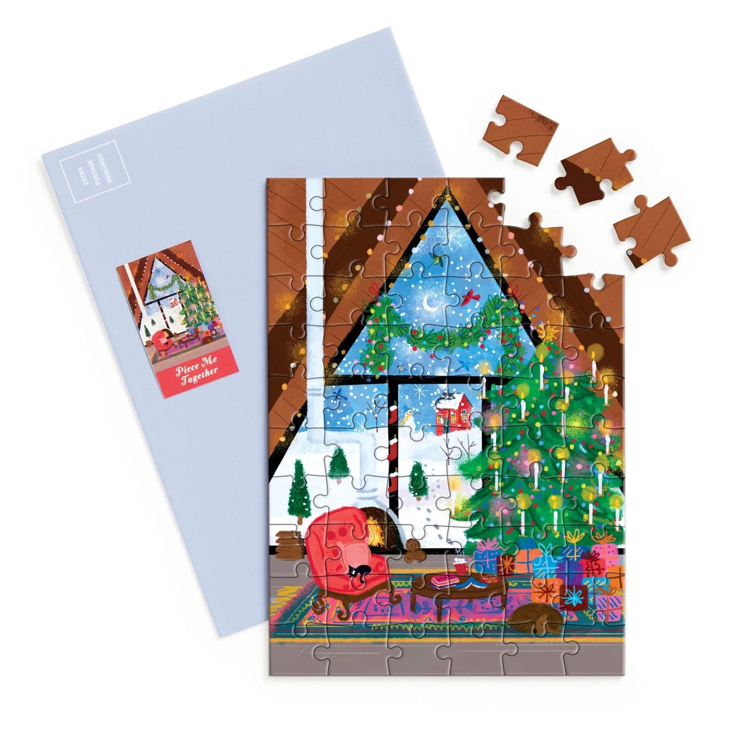 Cozy Cabin Puzzle Greeting Card | Galison