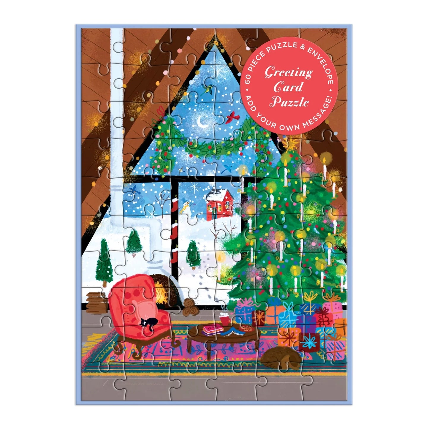 Cozy Cabin Puzzle Greeting Card | Galison