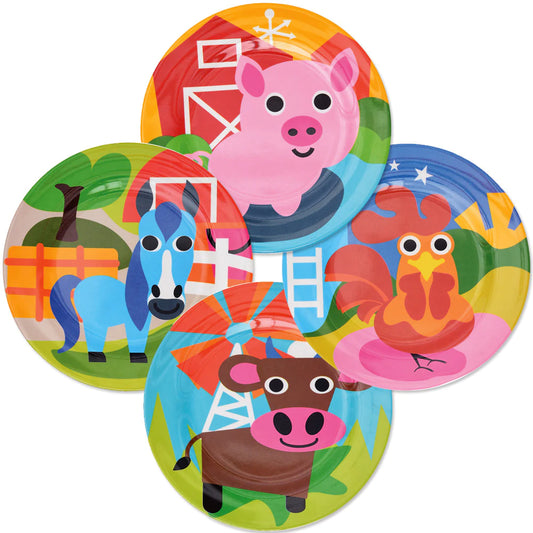 Kids Plate Set/4 (Various Prints) | French Bull