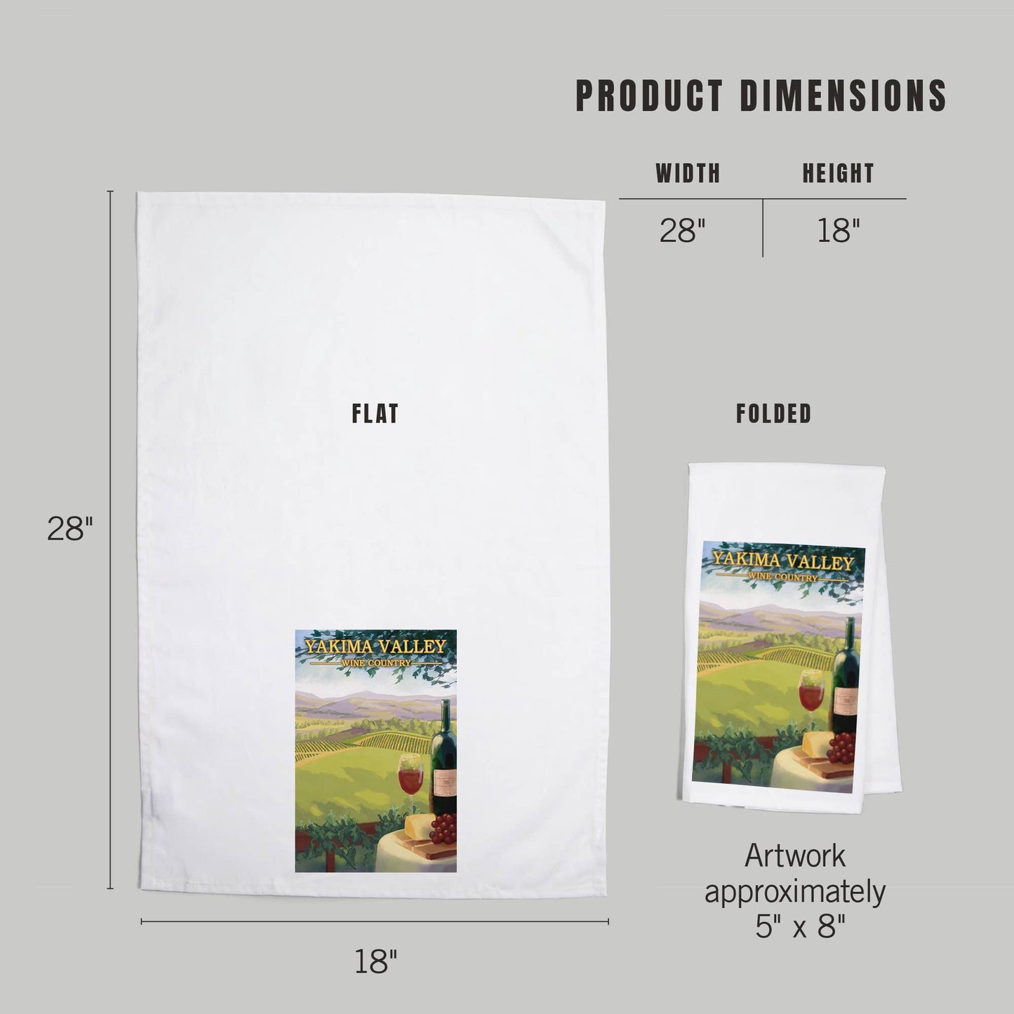 Yakima Valley Wine Country Tea Towel | Lantern Press