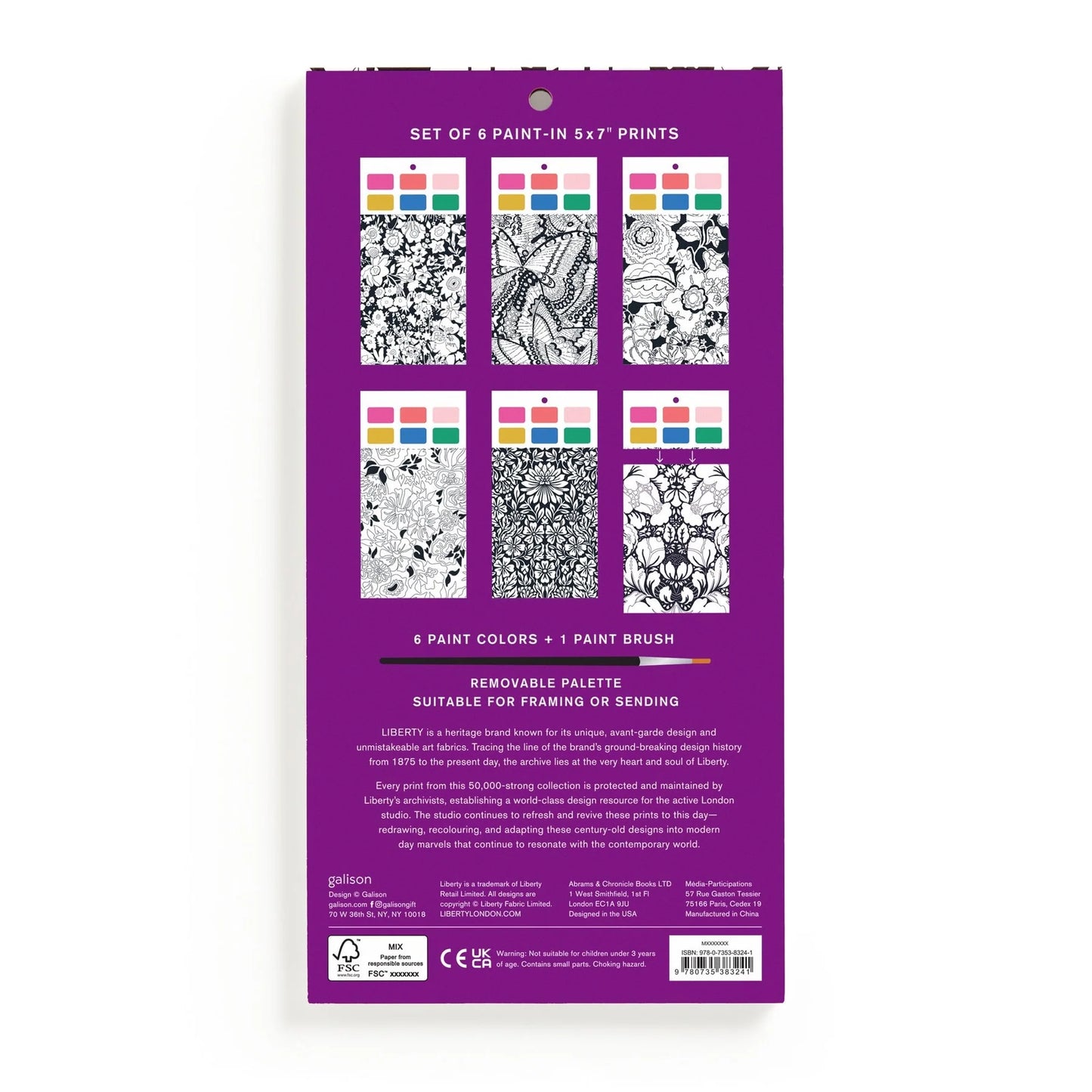 Liberty of London Paint-In Print Set | Chronicle Books