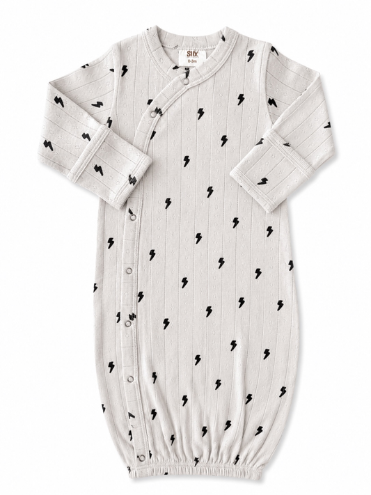 Lightning Bolts Pointelle Gown | Siix Collection