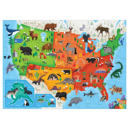 Little Park Ranger National Parks Map Puzzle (70 Piece) | Mud Puppy
