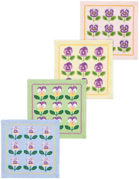 Pansy Printed Cocktail Napkins Set | Danica