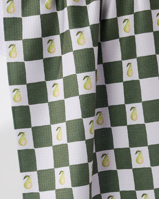Pear Checker Tea Towel | Geometry