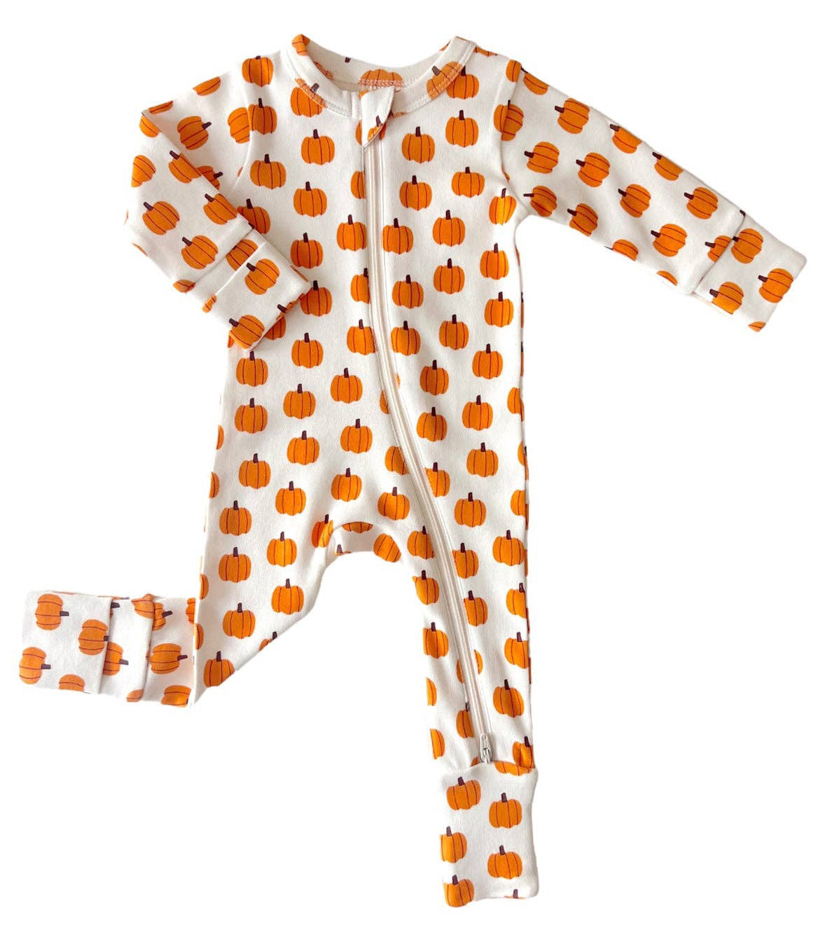 Pumpkin Organic Zip Romper | Siix Collection