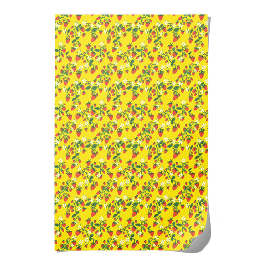 Strawberry Patch Wrapping Paper | Red Cap Cards