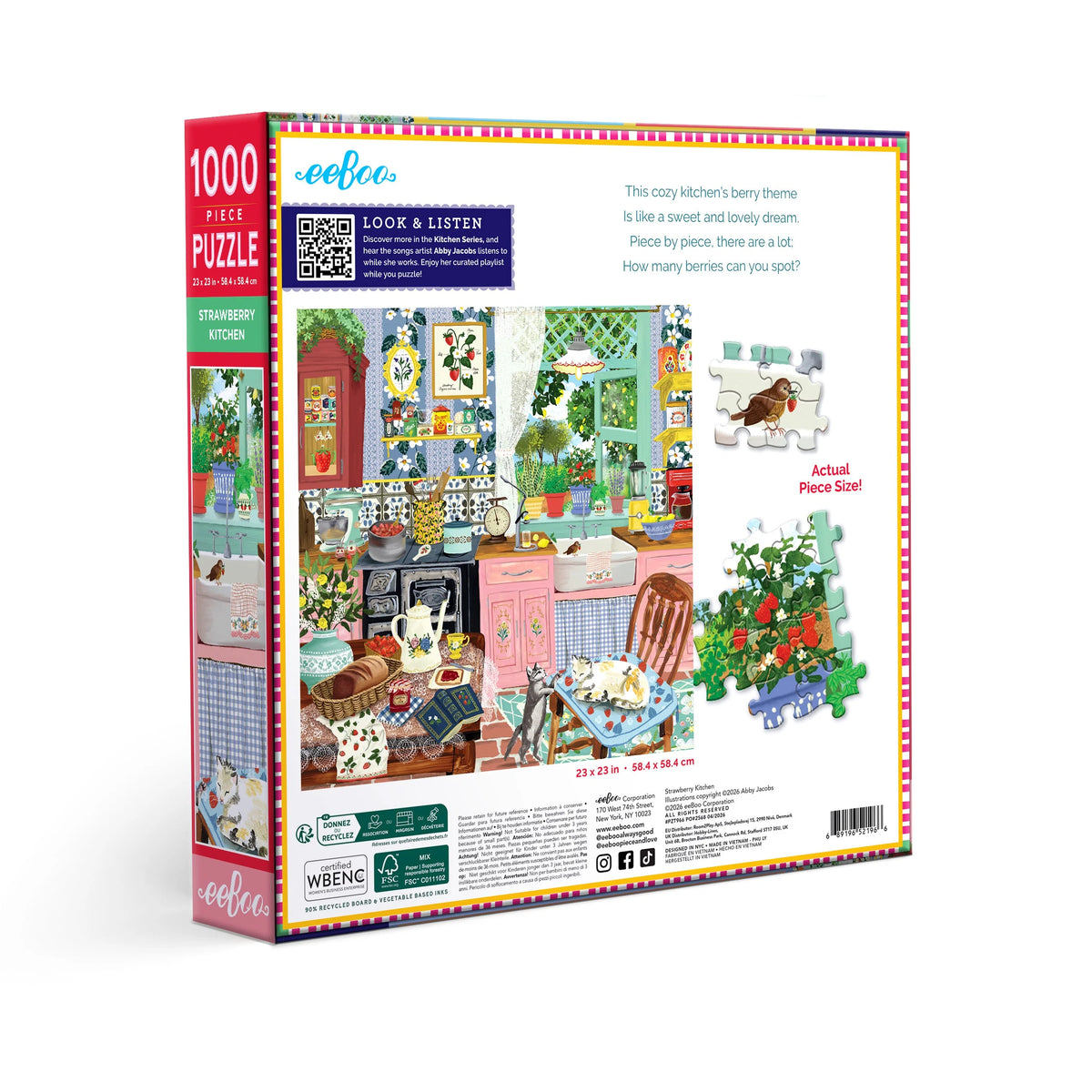 Strawberry Kitchen Puzzle (1000pc) | Eeboo