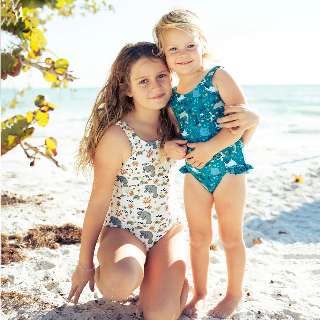 Ruffle Leg One-Piece Swimsuit | Emerson & Friends
