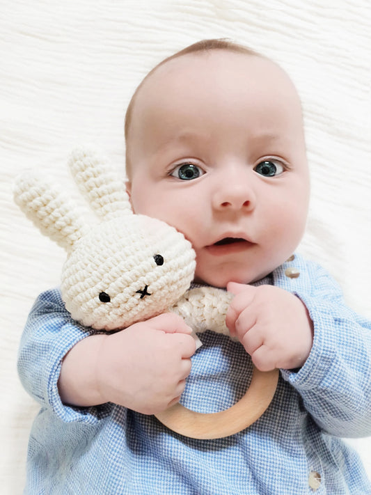 Miffy Crocheted Teether (Various Colors) | Just Dutch
