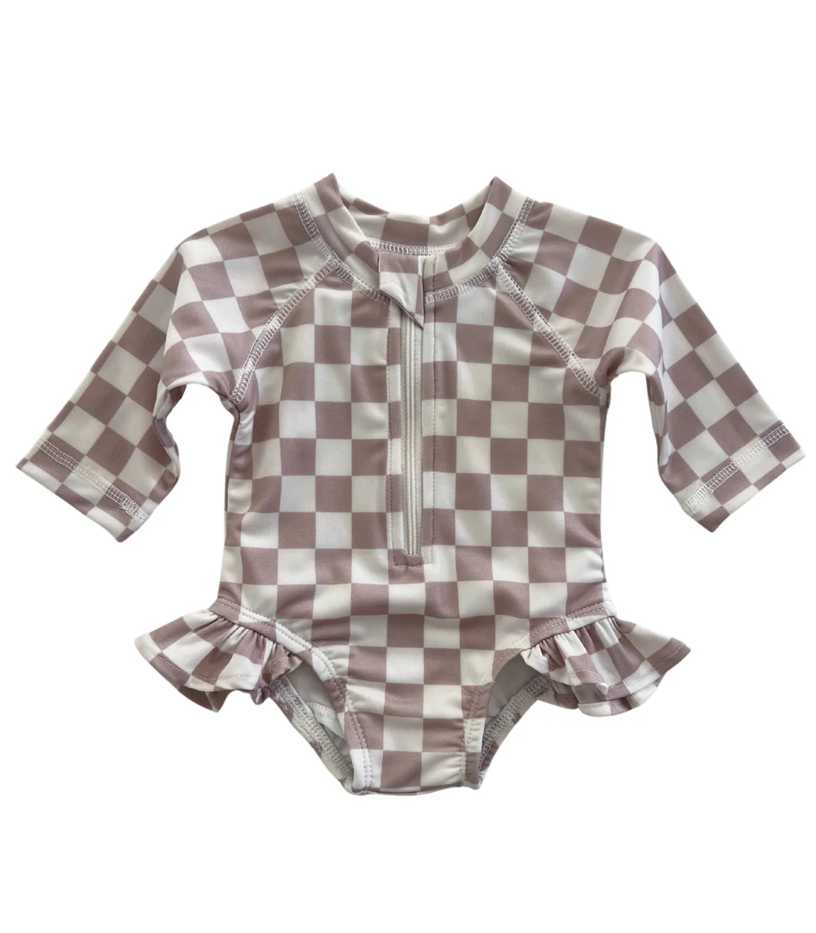 Tiramisu Checkerboard / Skipper Rashguard Swimsuit / UPF 50+ | SIIX