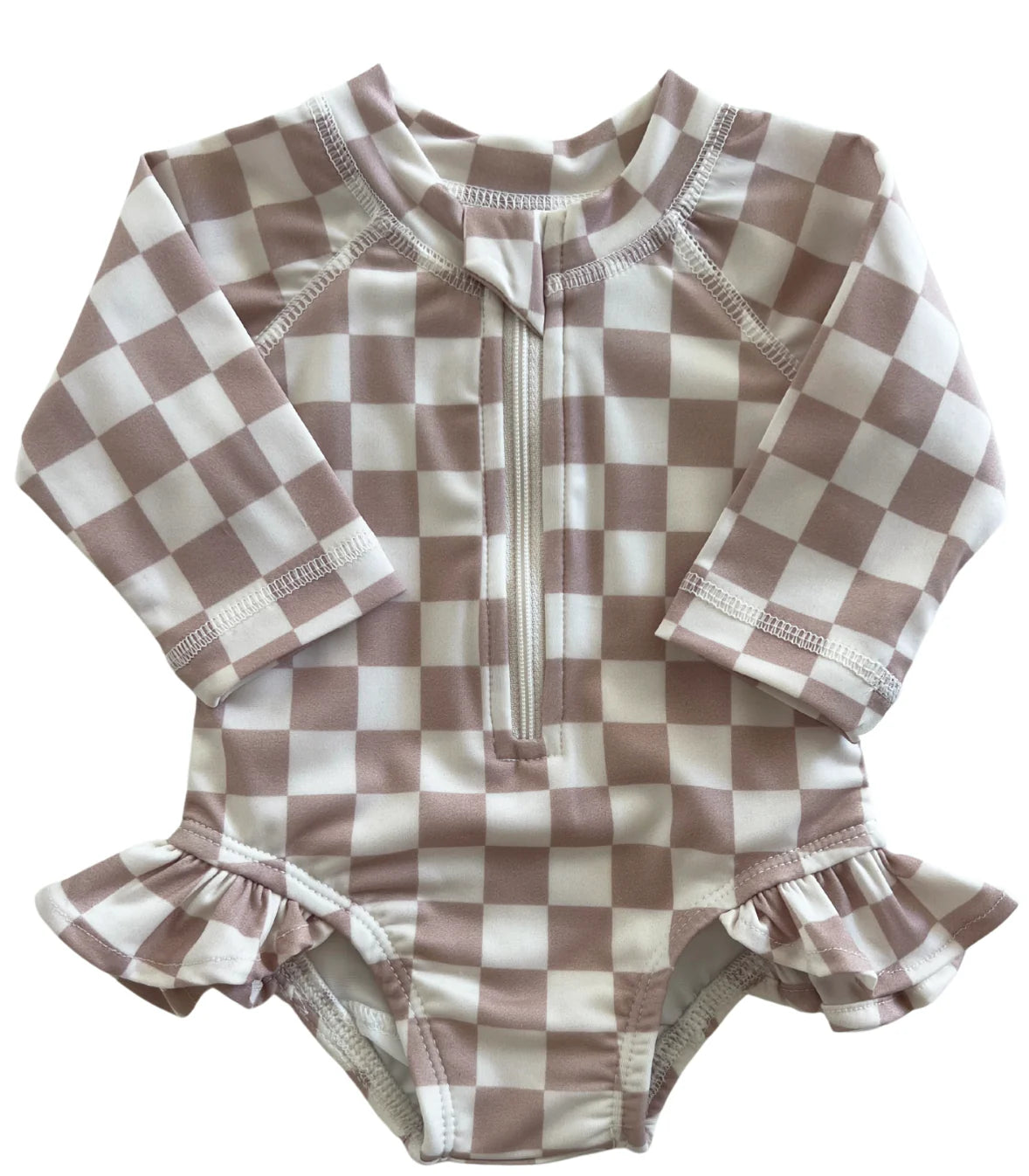 Tiramisu Checkerboard / Skipper Rashguard Swimsuit / UPF 50+ | SIIX