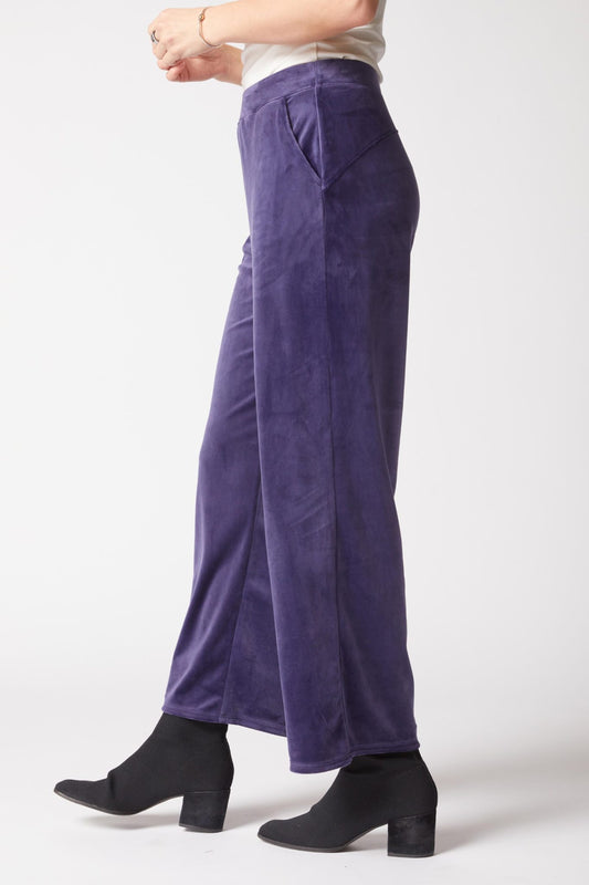 Zan Navy Velour Pant | Habitat Clothing