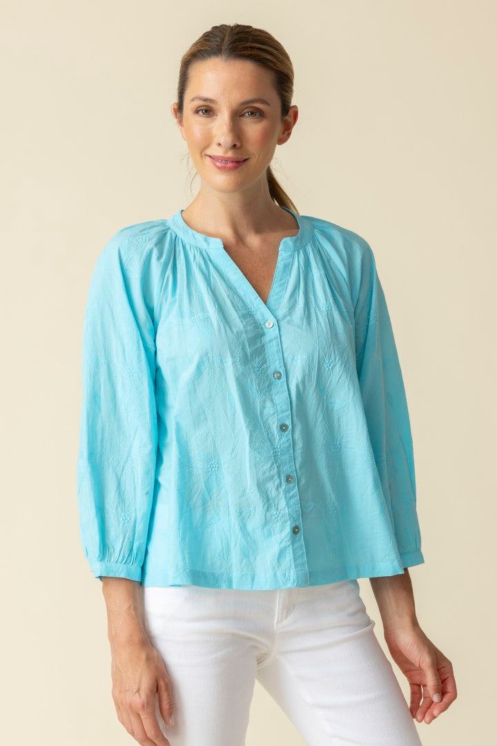 Floral Embroidered Romance Shirt | Habitat Clothing