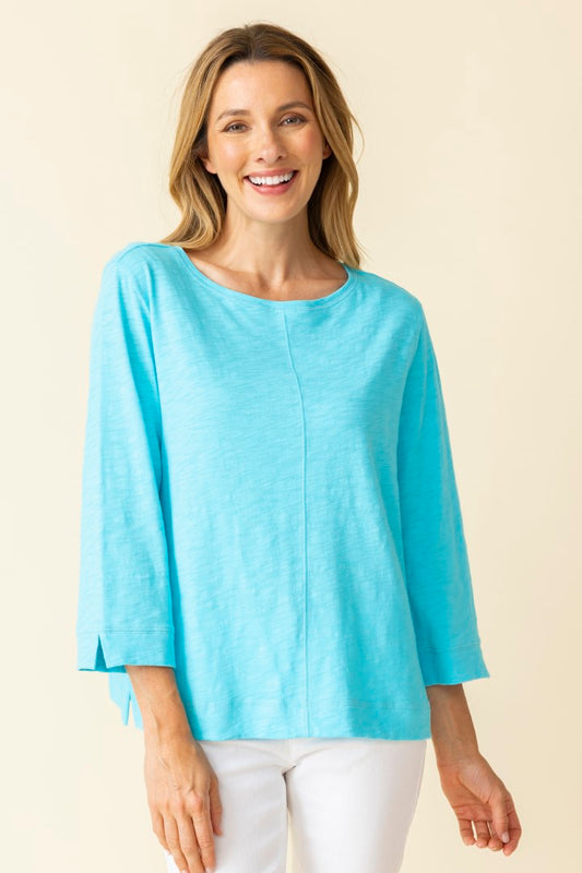 Boatneck Coverstitch Tee  | Habitat Clothing