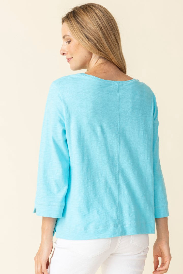 Boatneck Coverstitch Tee | Habitat Clothing