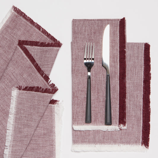 Set of 4 Chambray Cloth Napkins (Various Colors) | Now Designs