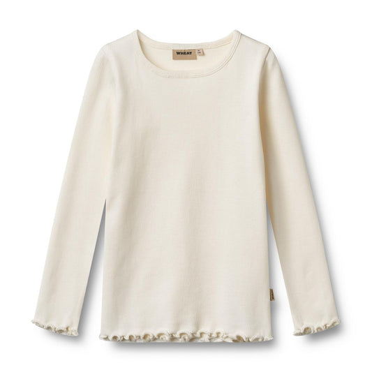 Ida Long Sleeve T-Shirt - Ivory | Wheat