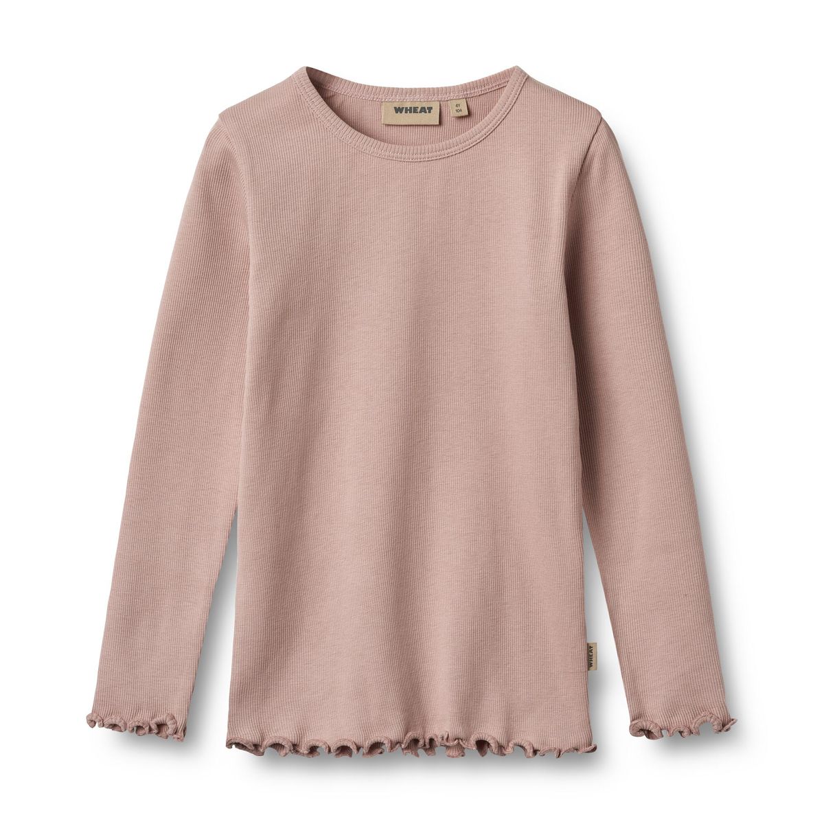 Ida Long Sleeve T-Shirt - Rose Powder | Wheat
