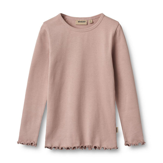 Ida Long Sleeve T-Shirt - Rose Powder | Wheat