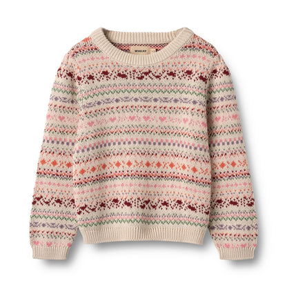 Olga Organic Jacquard Pullover | Wheat