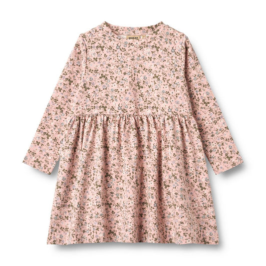 Sessa Jersey Dress - Rose Powder Flowers | Wheat