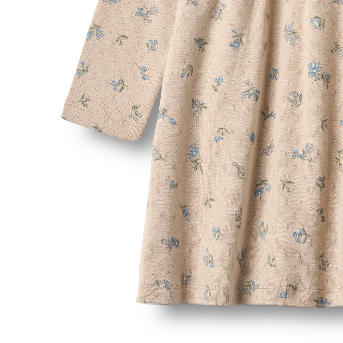 Emmy Jersey Dress - Warm Sand Flowers | Wheat