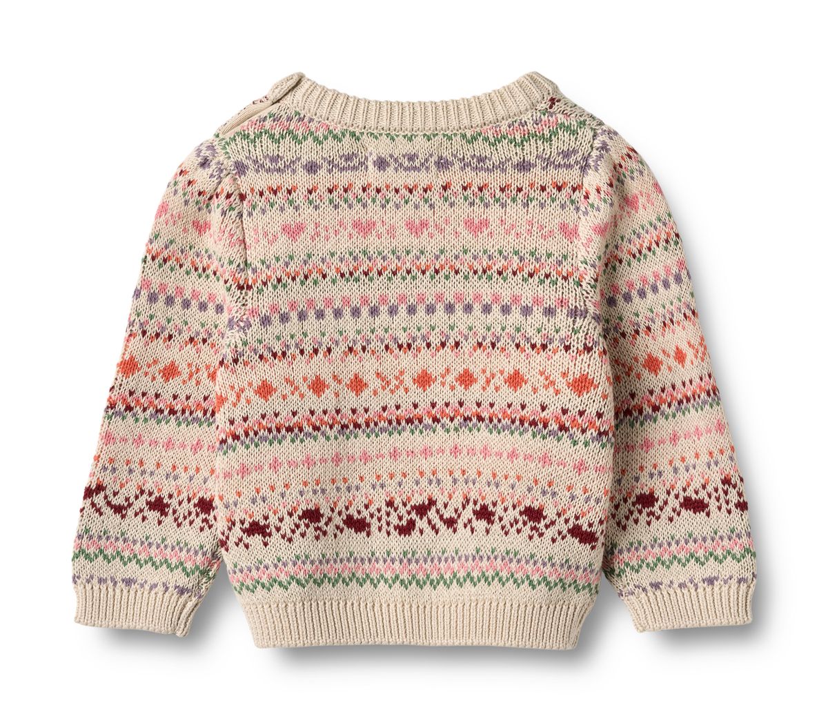 Olga Organic Jacquard Pullover | Wheat