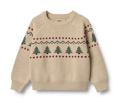 Balou Organic Jacquard Pullover - Warm Sand | Wheat