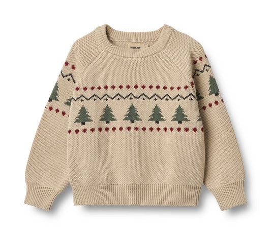Balou Organic Jacquard Pullover - Warm Sand | Wheat