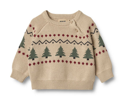 Balou Organic Jacquard Pullover - Warm Sand | Wheat