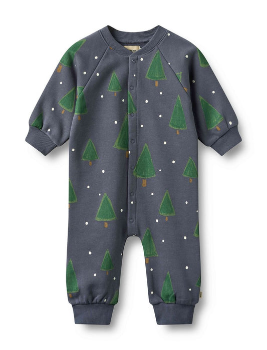Grey Blue Holiday Lilo Jumpsuit | Wheat