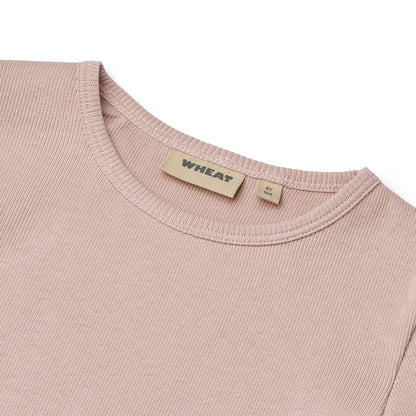 Ida Long Sleeve T-Shirt - Rose Powder | Wheat